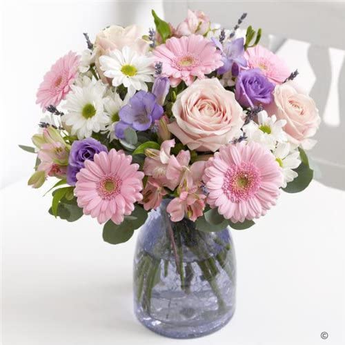Pink And Lilac Vase Arrangement