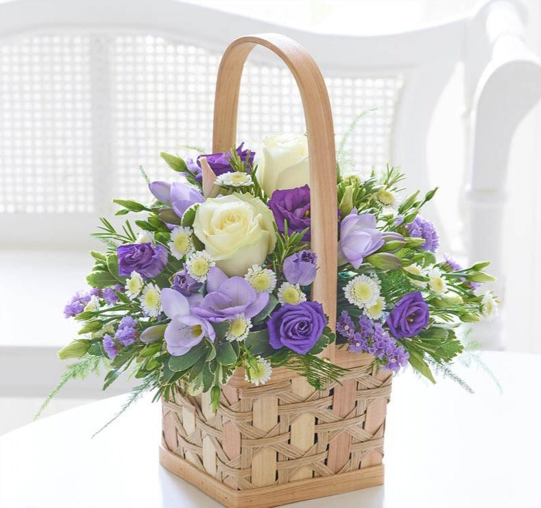 Scented Lilac and White basket