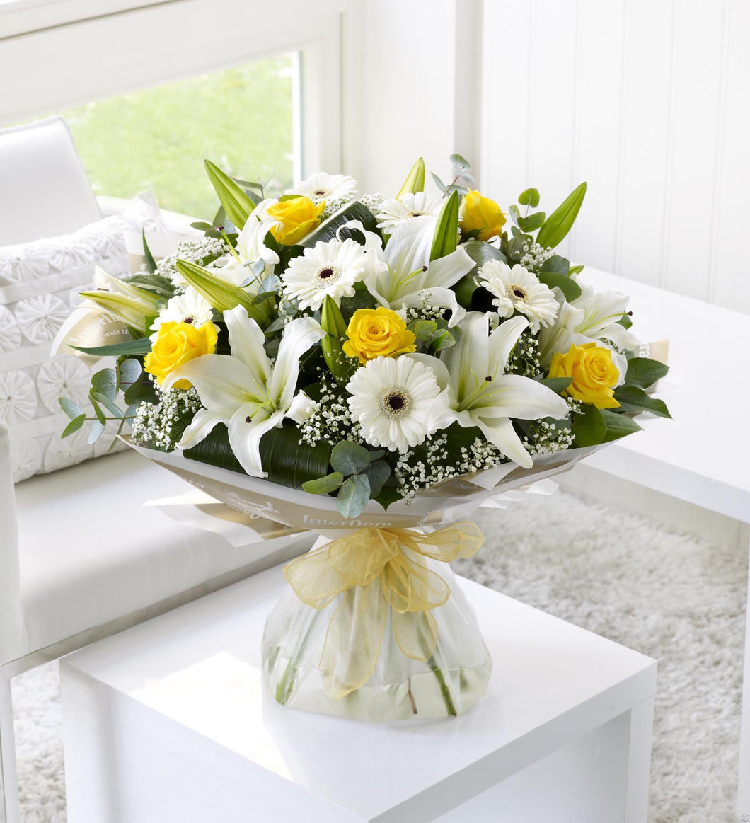 Lemon and White Sympathy Hand-tied